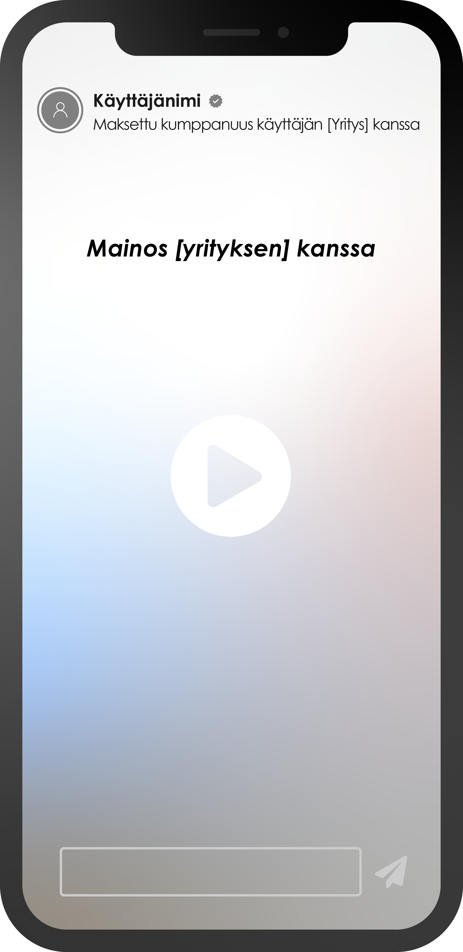 Esimerkkikuva Instagram Tarinoissa (Stories)