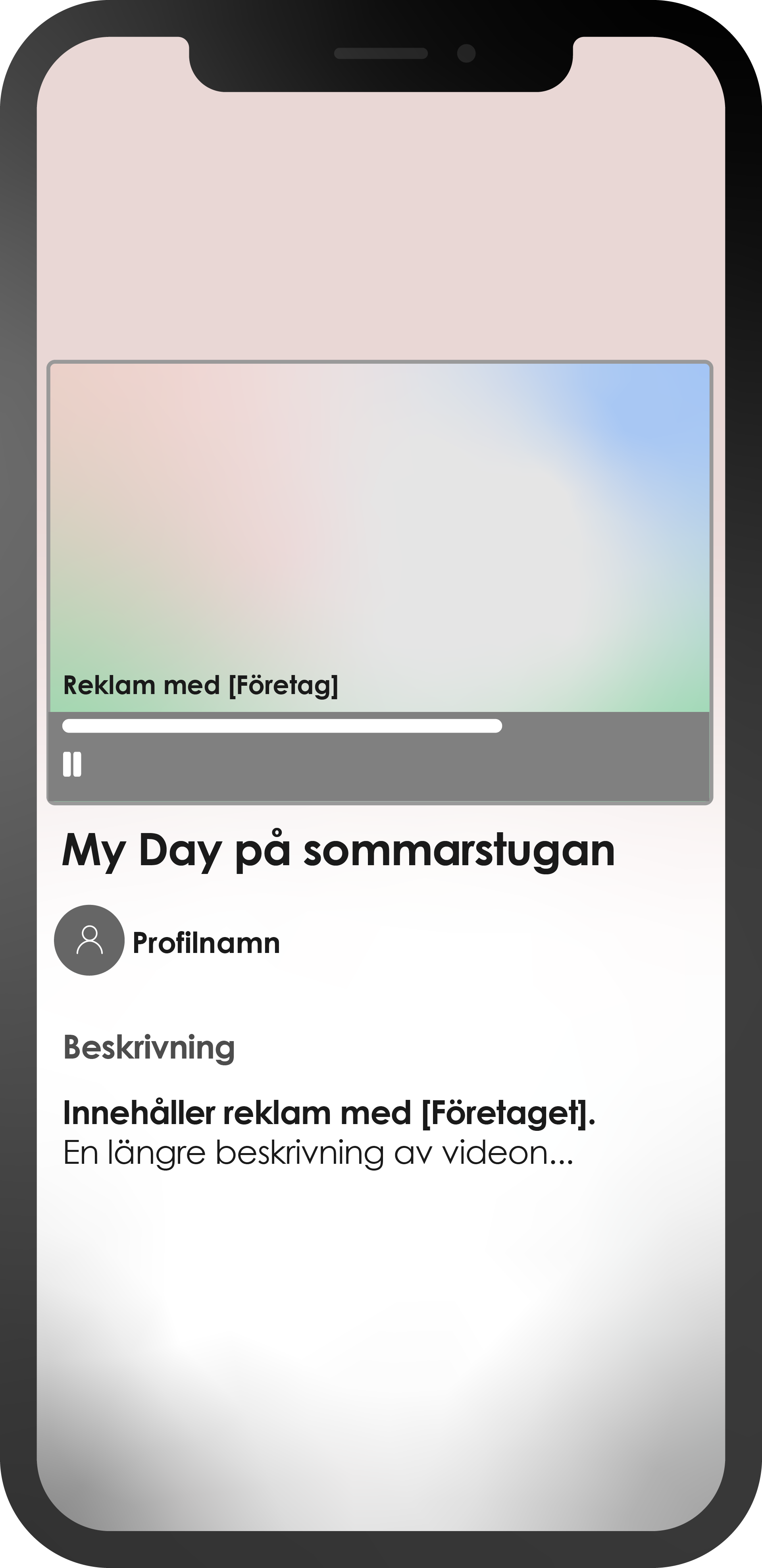 Esimerkkikuva YouTubesta, kun video sisältää mainososion