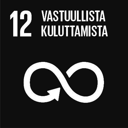 YK:n kestävän kehityksen tavoite 12: Vastuullista kuluttamista.